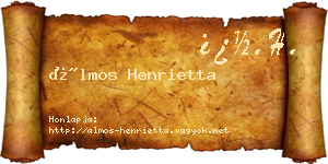 Álmos Henrietta névjegykártya